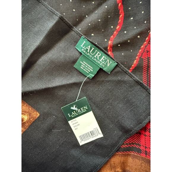 NWT Ralph Lauren Tartan Plaid Scarf Winter Ski Sledding Snow Lightweight Wool - Picture 3 of 4